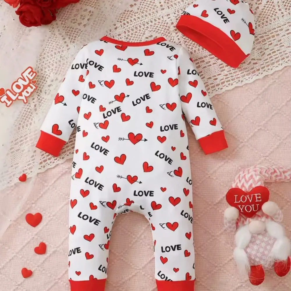 New Love Heart Print sleeper outfit NB 0-1 month